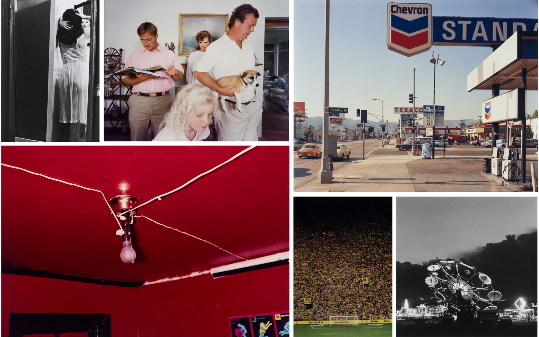 Collage of photographs from Traina’s collection, including Cindy Sherman, Tina Barney, Stephen Shore, William Eggleston, Andreas Gursky and Robert Adams