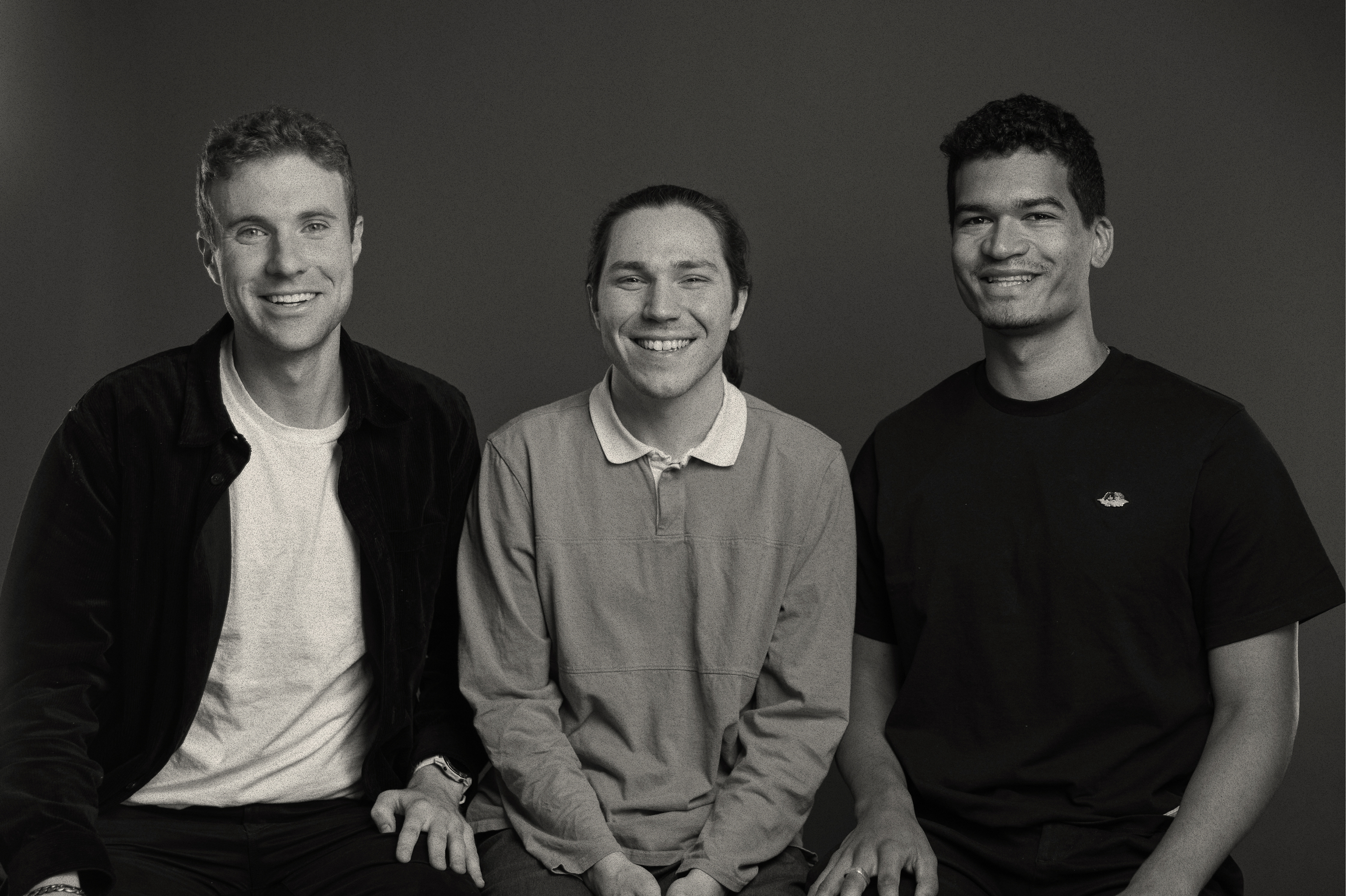 Tennr co-founders Trey Holterman, Tyler Johnson and Diego Baugh sitting together