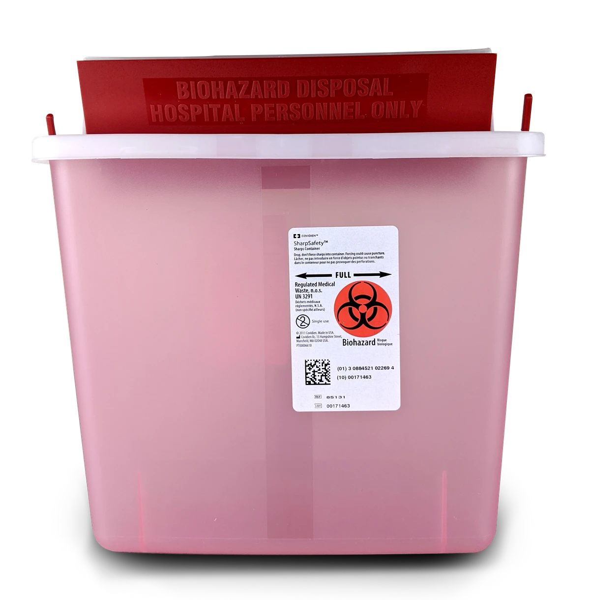 Red sharps container shown in Trilogy MedWaste’s online store