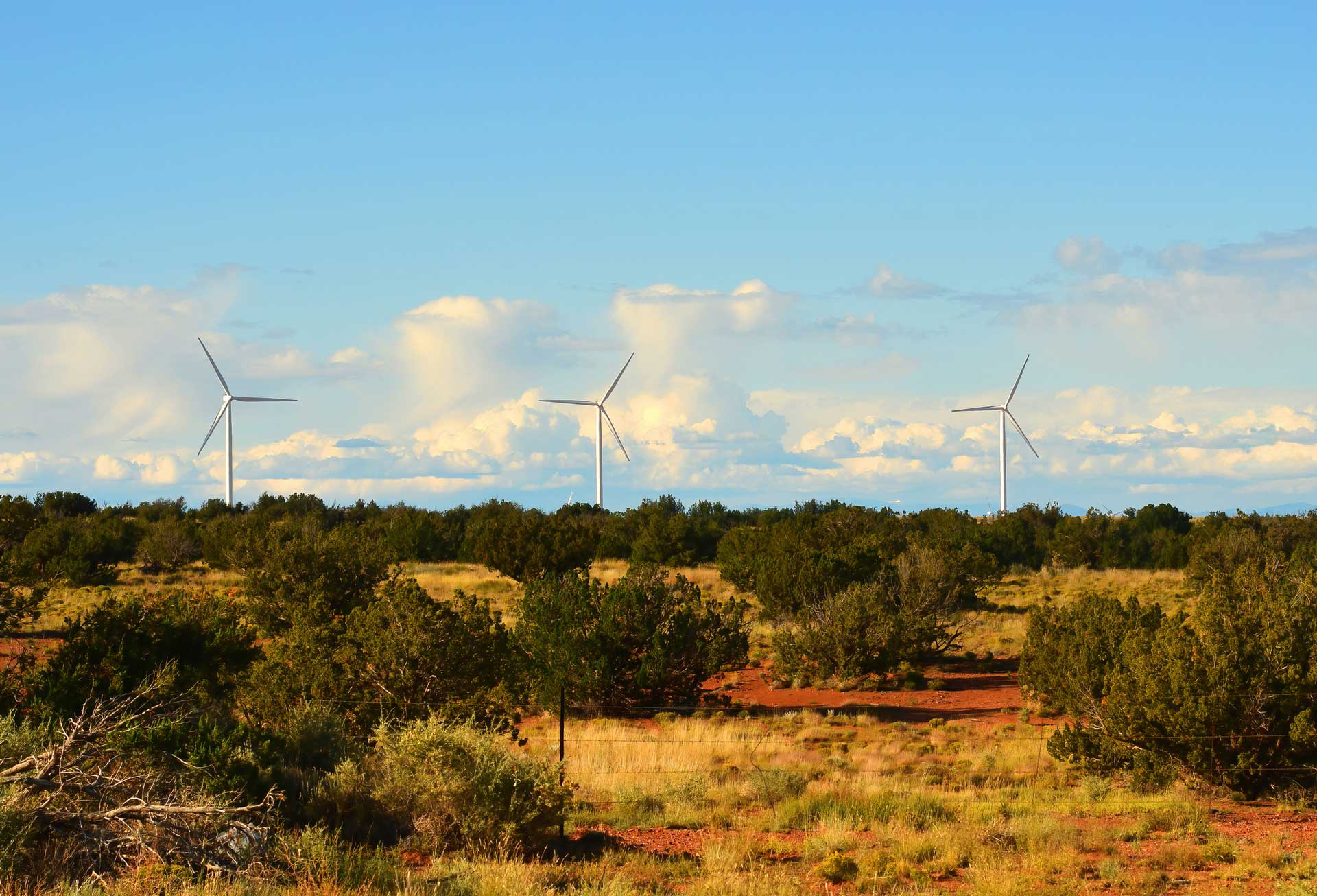 Wind-turbine visualization used for Triple Oak Power's proposed Black Ridge renewable project in Arizona