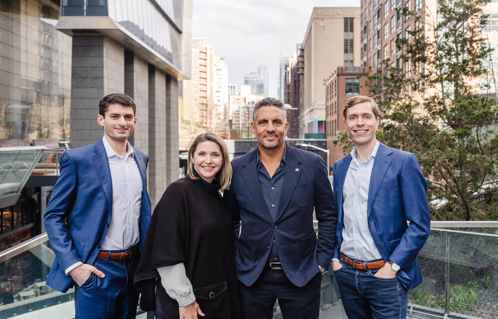Philip Lang, Rainy Hake Austin, Mauricio Umansky and David Walker together in New York