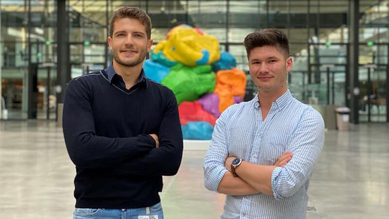 Escape co-founders Antoine Carossio and Tristan Kalos together at École polytechnique