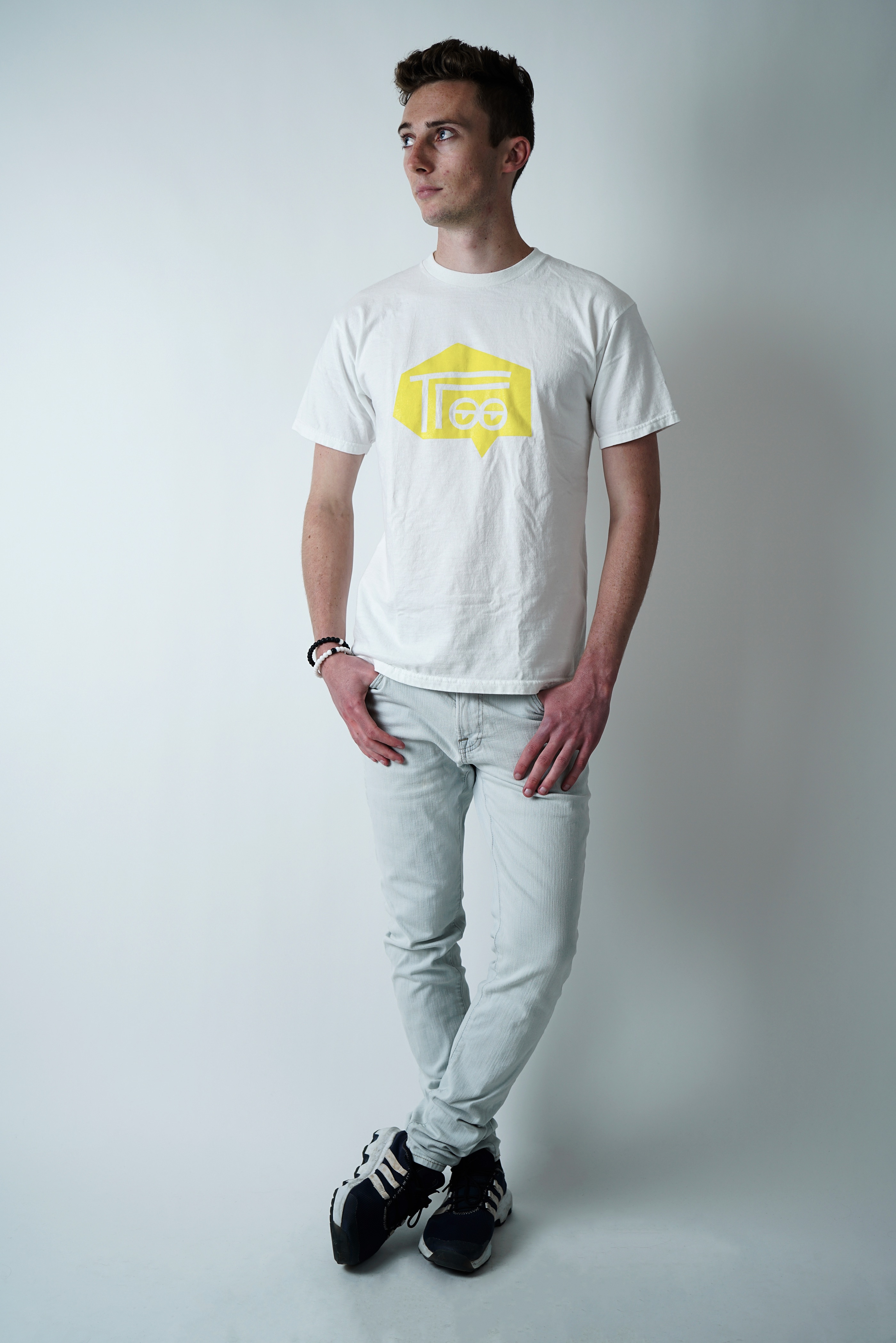 Troo Wear Word Bubble Tee presented on a model