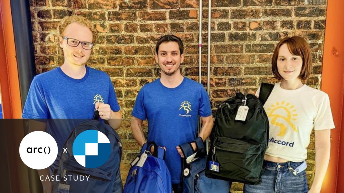 Three team members pictured in Arc’s TrueML recruiting case study
