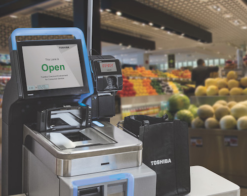 Toshiba self-checkout equipment pictured in TRUNO’s Homeland announcement