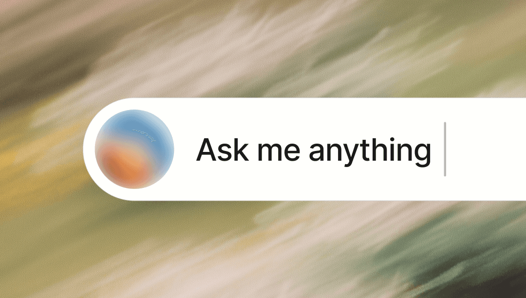 Trupeer AI search artwork with an ask me anything field