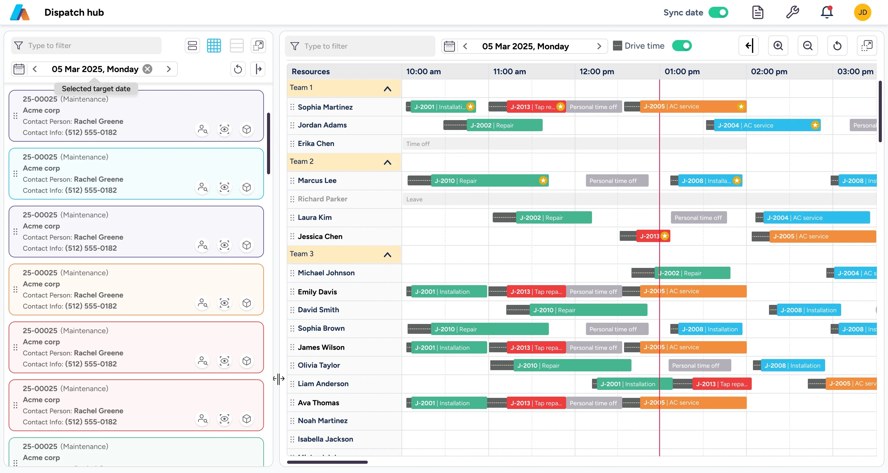 Current Appify Dispatch Hub interface with scheduling and field-service information