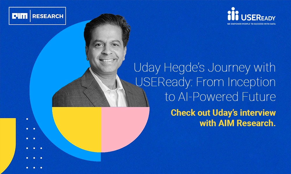 Promotional artwork for Uday Hegde’s AIM Research interview, published by USEReady
