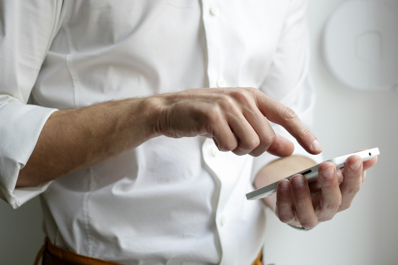 Close-up of a person using a smartphone