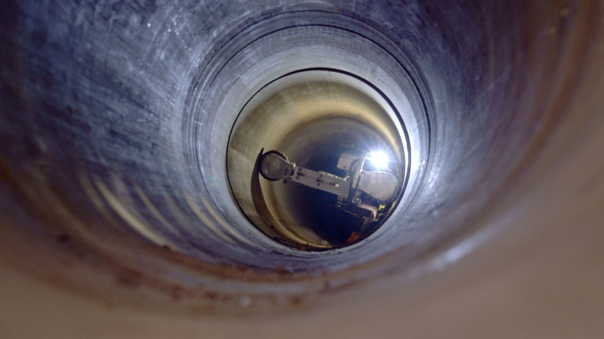 ULC pipeline robot inside a metallic gas main
