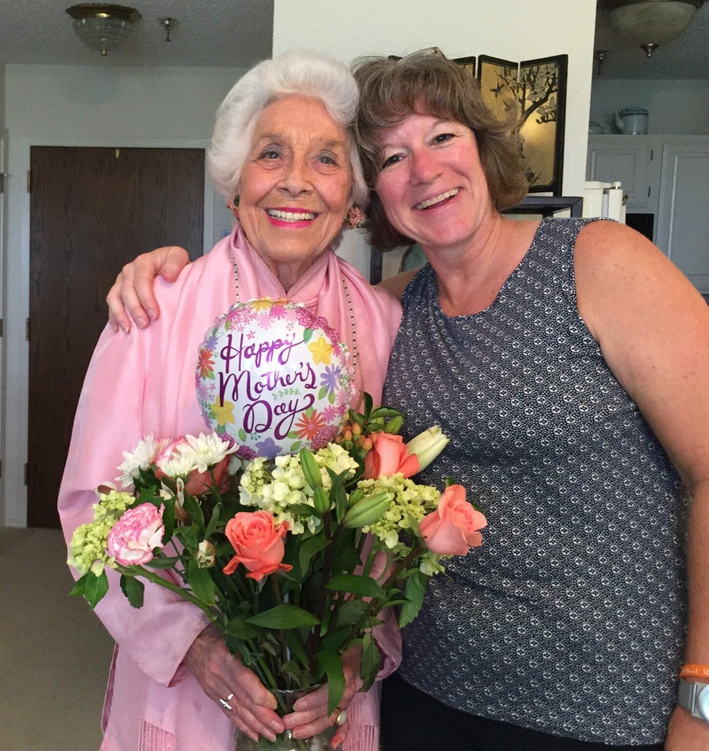 Jean Anne Booth with her mother, UnaliWear's Senior Experience Officer