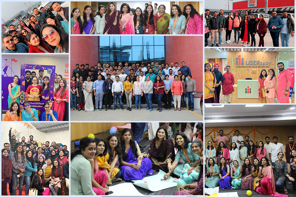 Collage of USEReady team gatherings and celebrations
