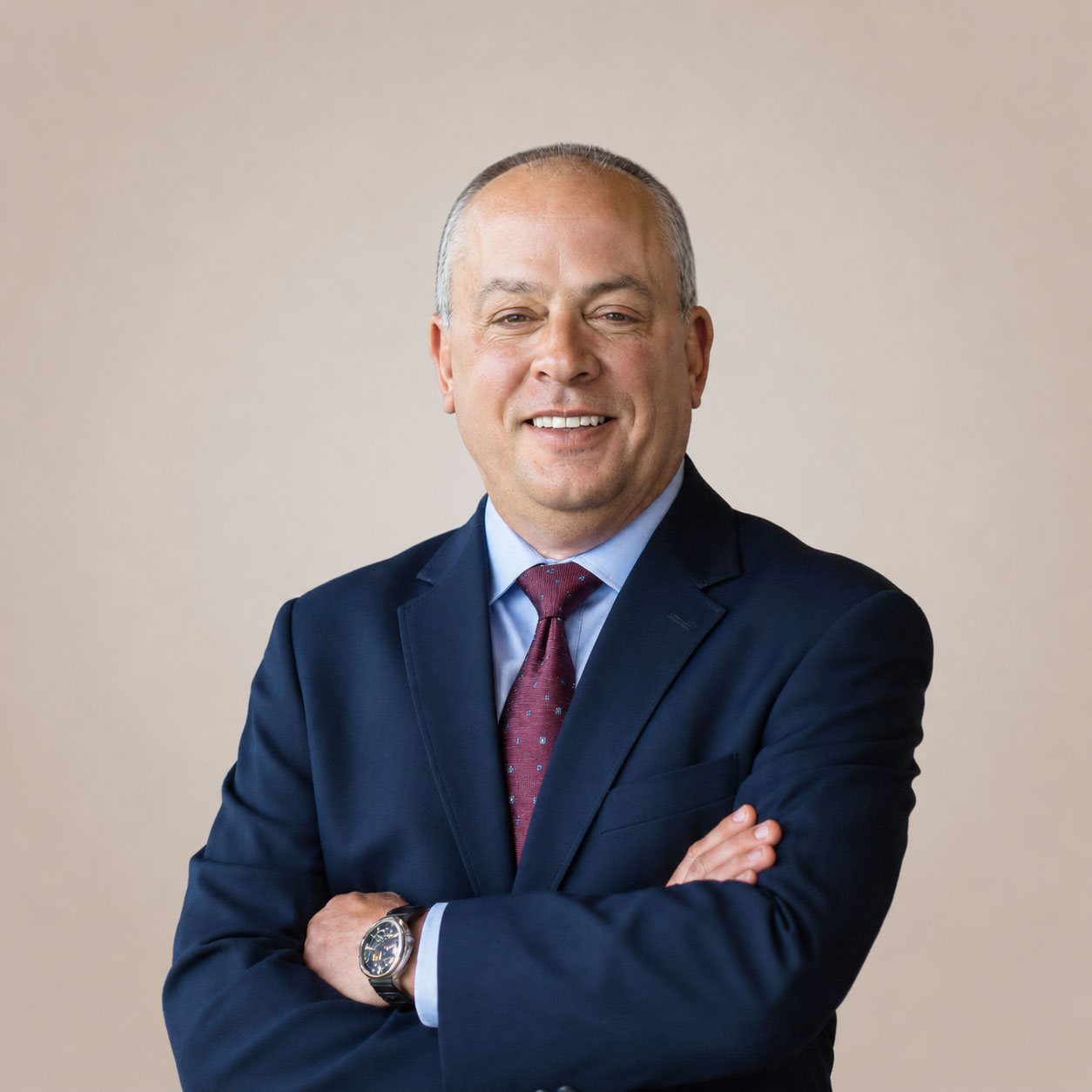 Usio co-founder and chief executive Louis Hoch, wearing a navy suit