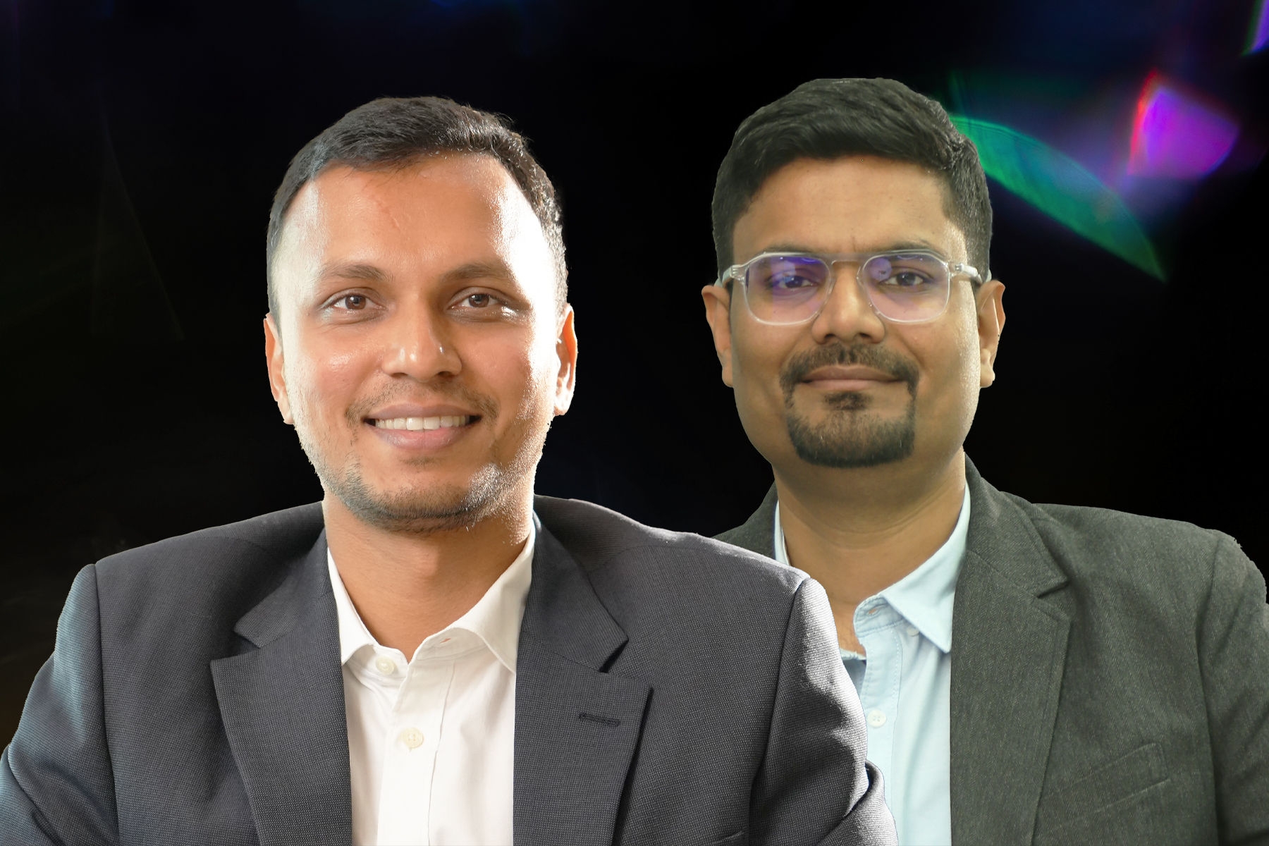Pranav Goel on the left and Uttam Digga on the right in an EY photograph