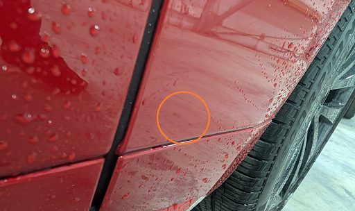 Vehicle panel image used in an automated JLR inspection