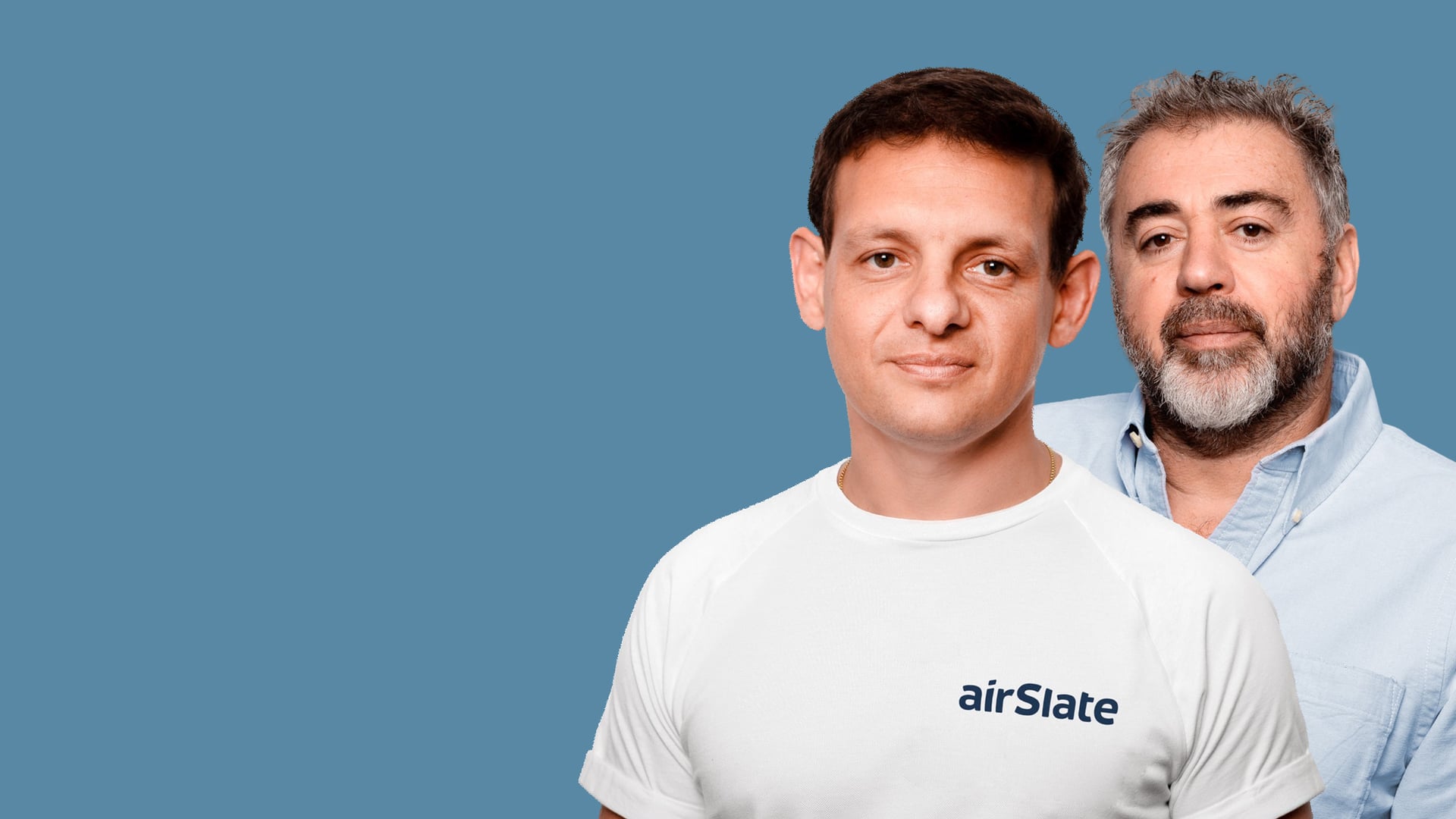 airSlate co-founders Borya Shakhnovich, in front, and Vadim Yasinovsky, behind him