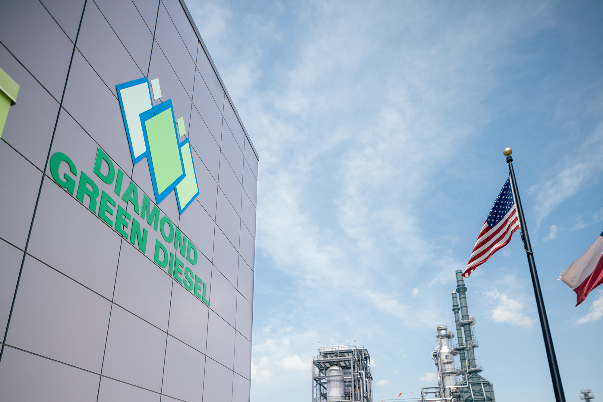 Diamond Green Diesel’s industrial plant in Port Arthur, Texas