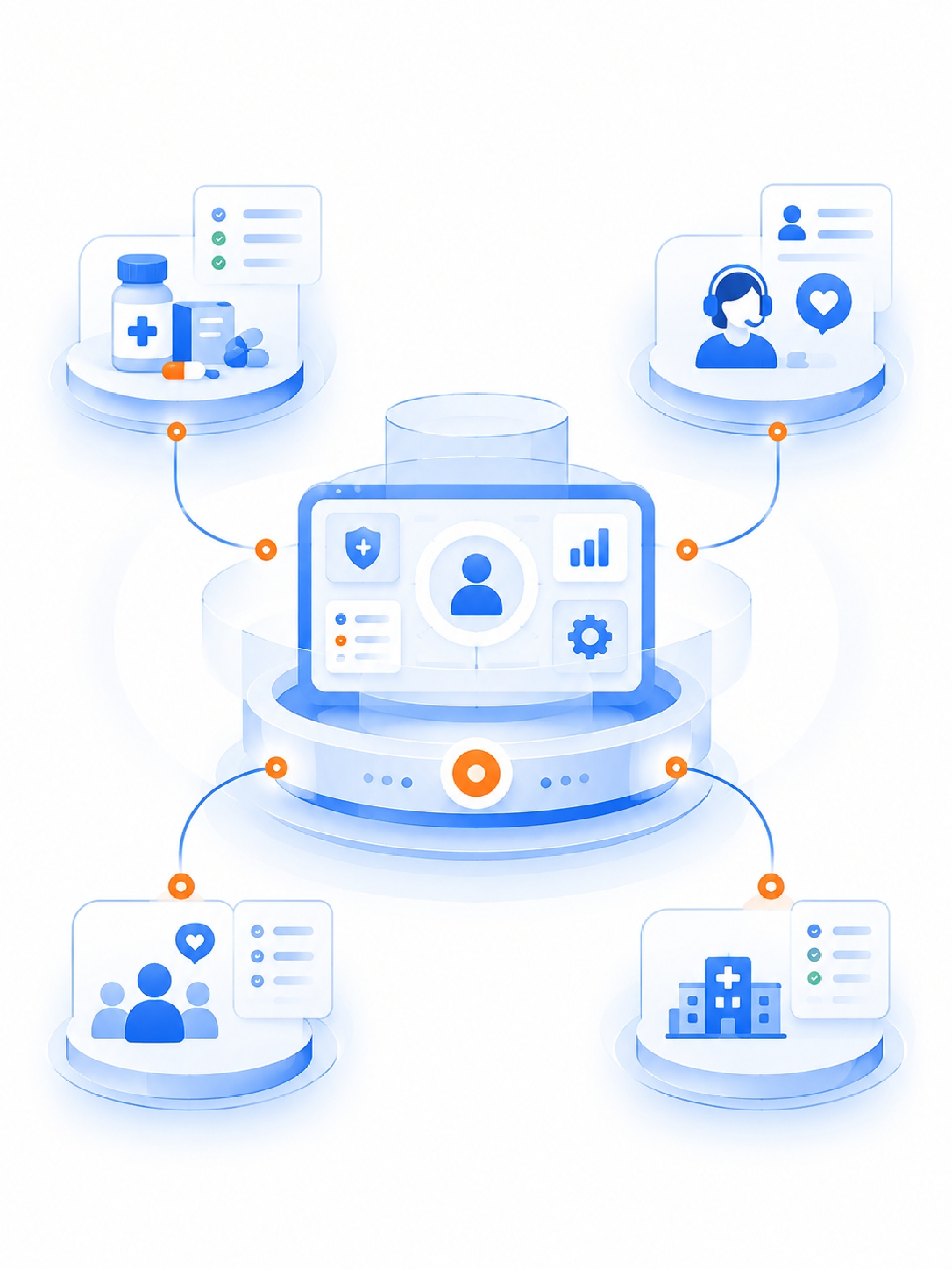 Value Health’s Patient Nexus illustration connecting patient support, therapy, records, and providers