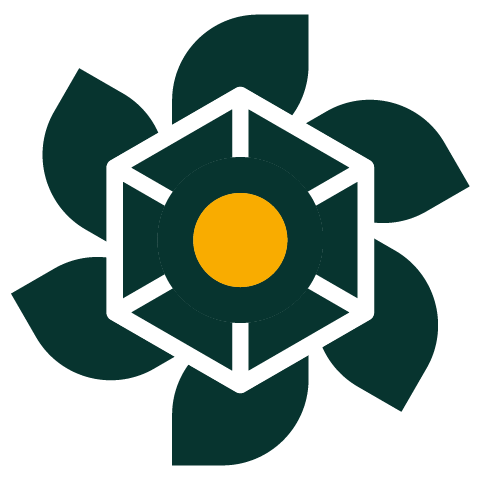 Varaha logo - a green seven-leaf mark around a gold sun