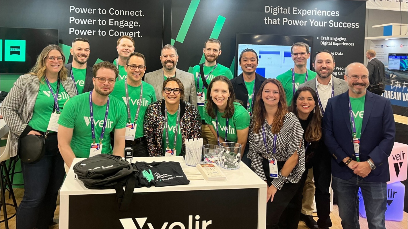 Velir employees gathered at their Sitecore Symposium conference booth
