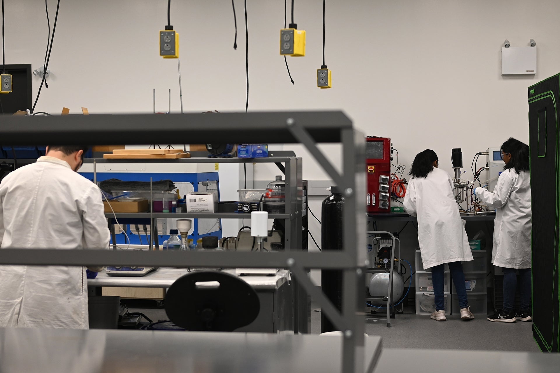 Laboratory benches and equipment inside the Innovation Arena