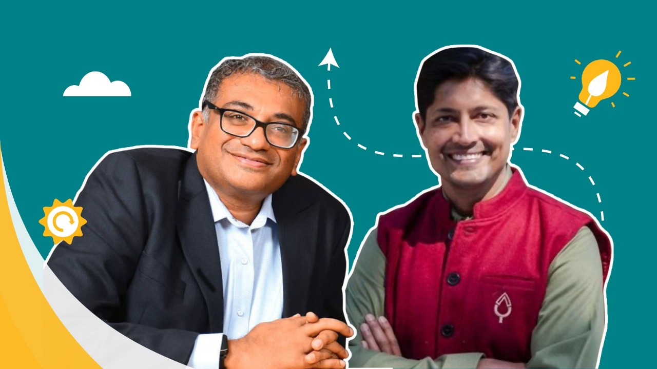Practus promotional artwork showing Venkat S on the left and cruX guest Ved Krishna on the right
