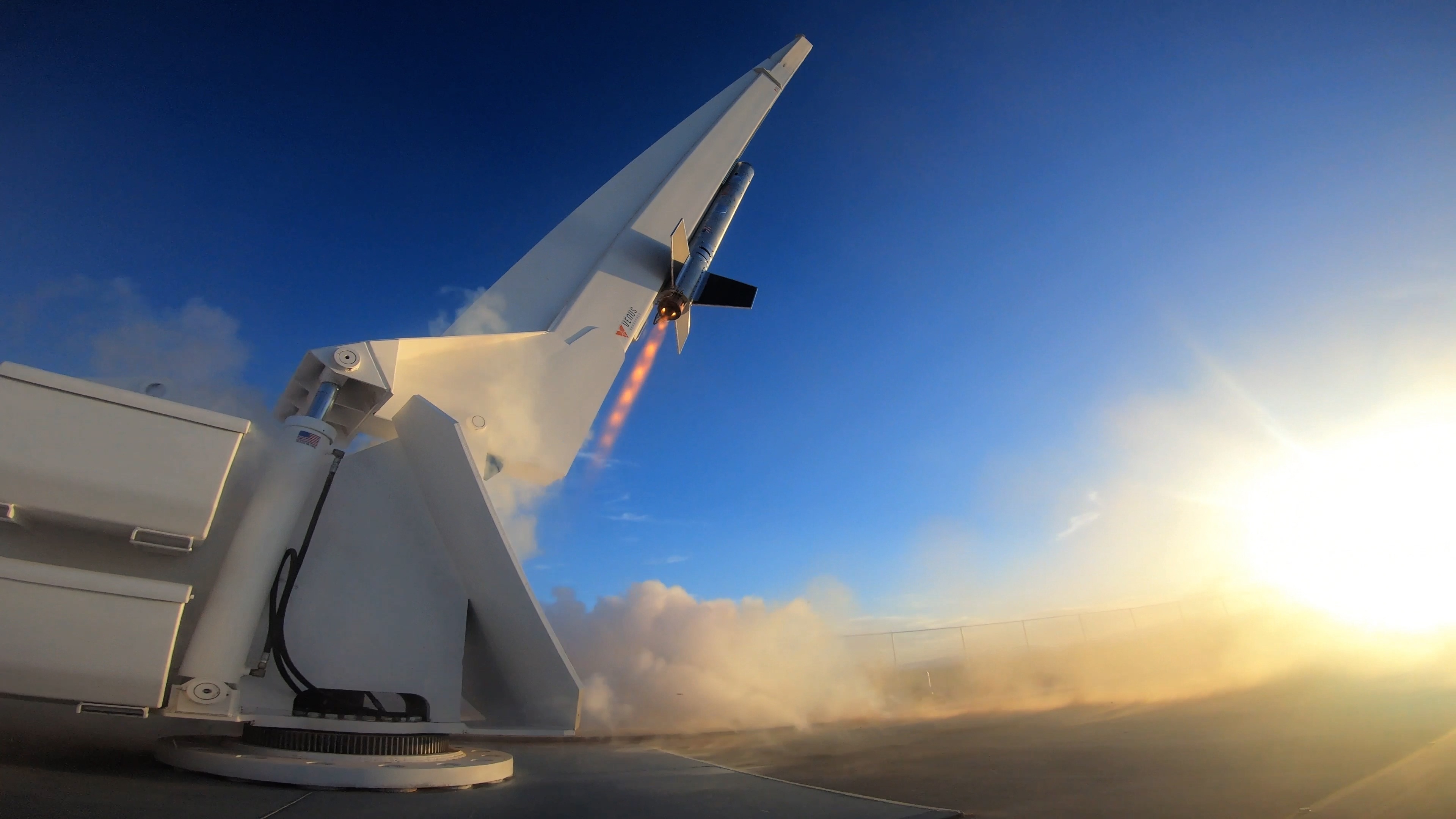 Venus Aerospace propulsion photograph showing a bright engine exhaust plume