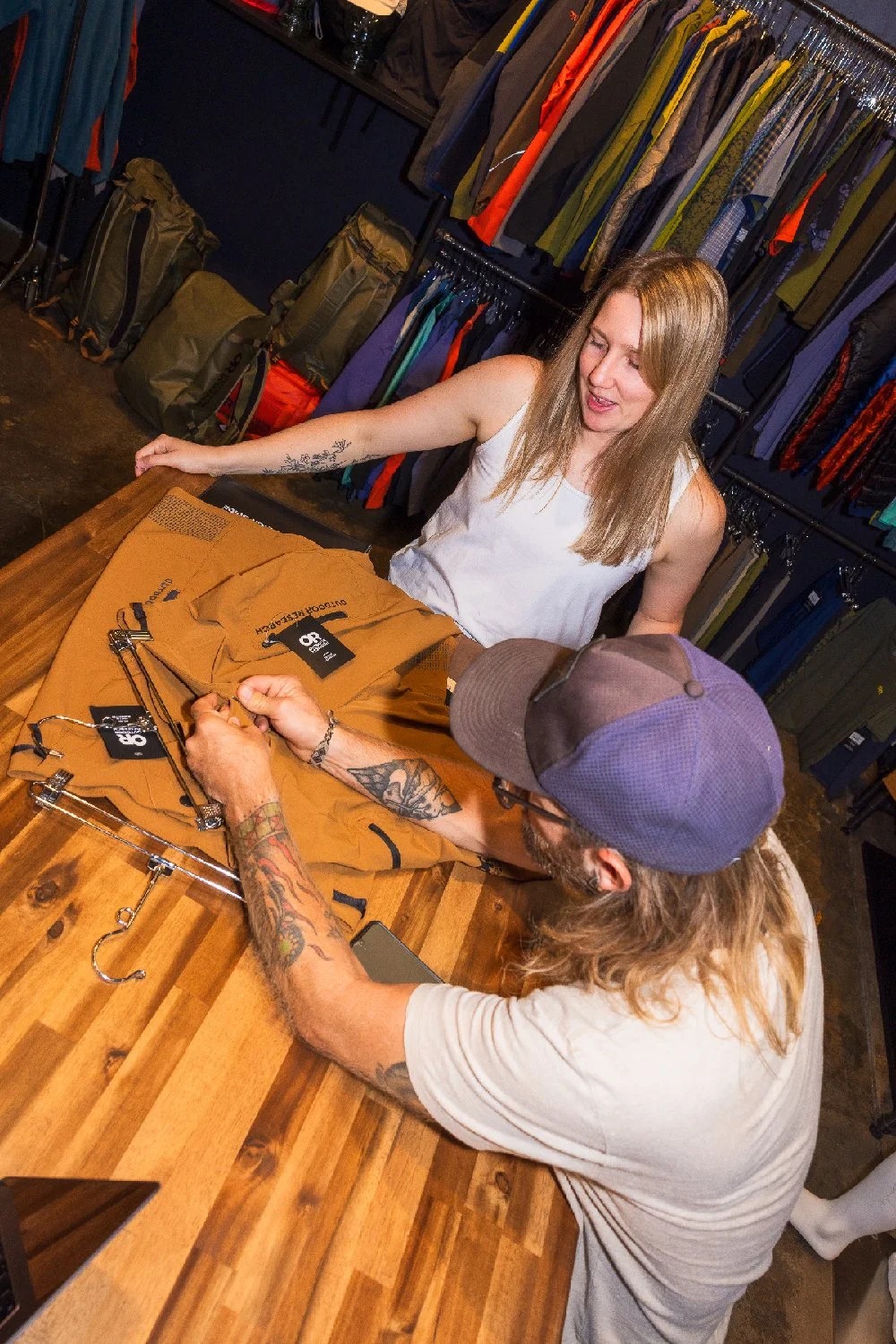 Outdoor-industry media and brand participants gathered at a summer event