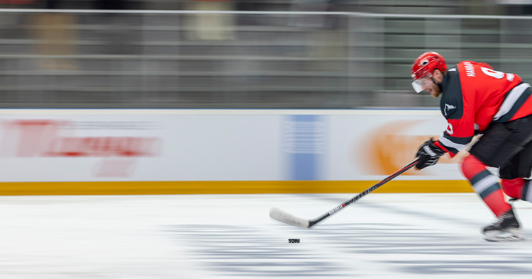 Hockey action photograph from Veritone’s Hockey Canada customer feature