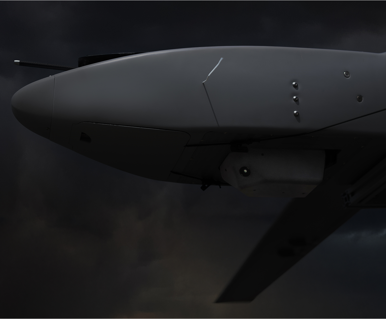 Vermeer product image showing a camera unit beneath an aircraft nose