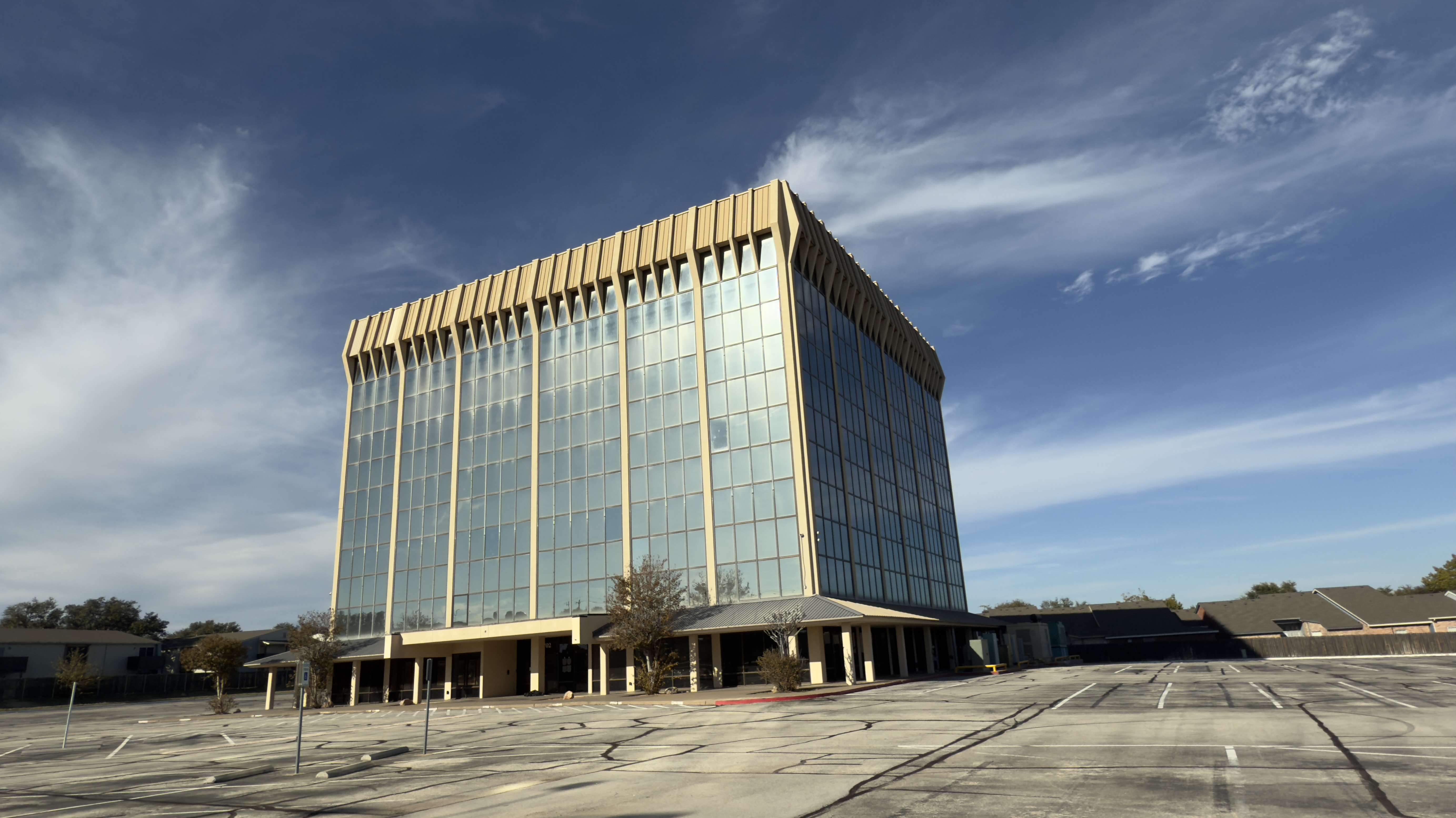The six-story Technology Tower building in San Angelo, Texas