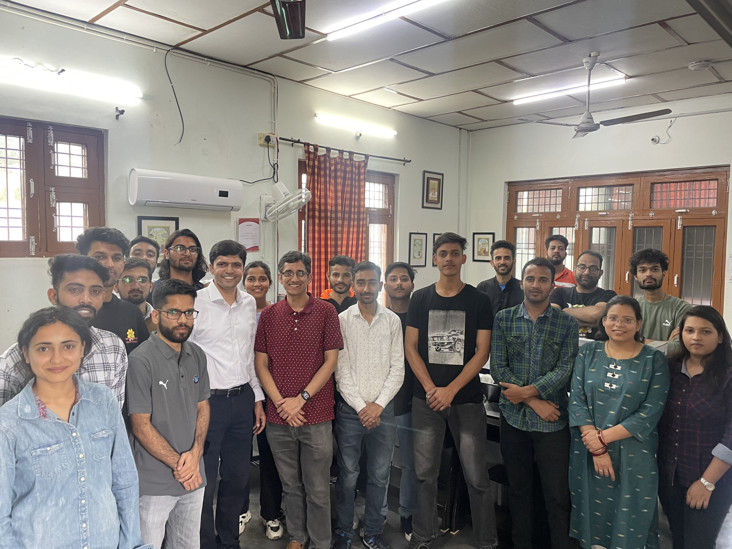 Vinayak Sharma with the Development Logics team during his visit