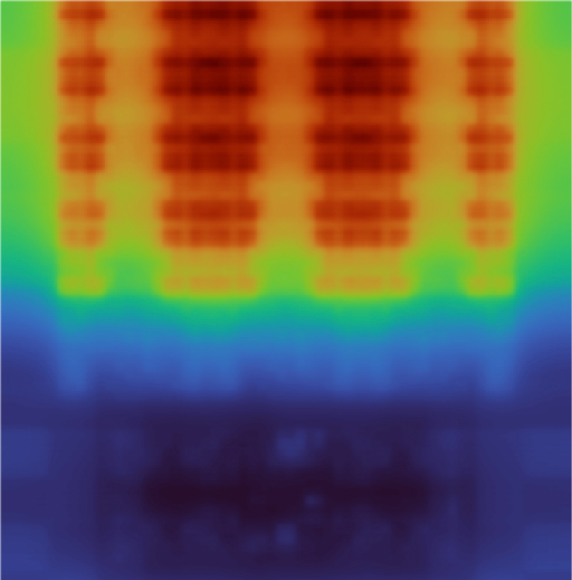 Vinci physics-AI thermal simulation result of a semiconductor package