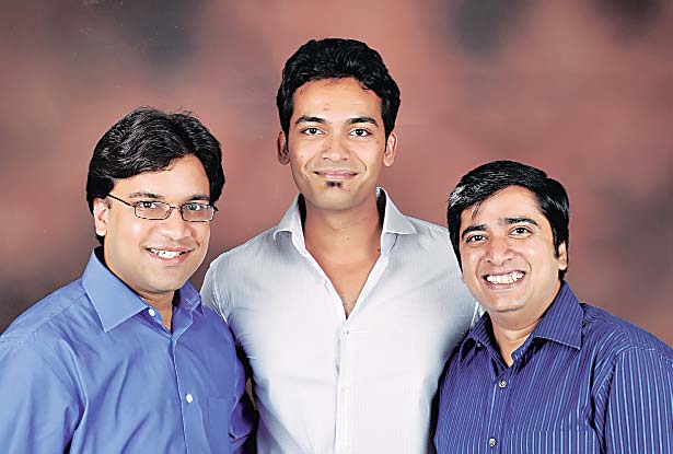 Affine co-founders Vineet Kumar, Abhishek Anand and Manas Agrawal standing together