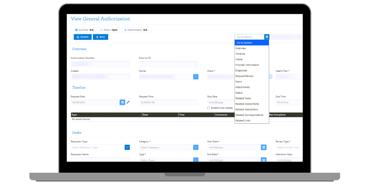 Official Helios utilization management dashboard with authorization and review workflows