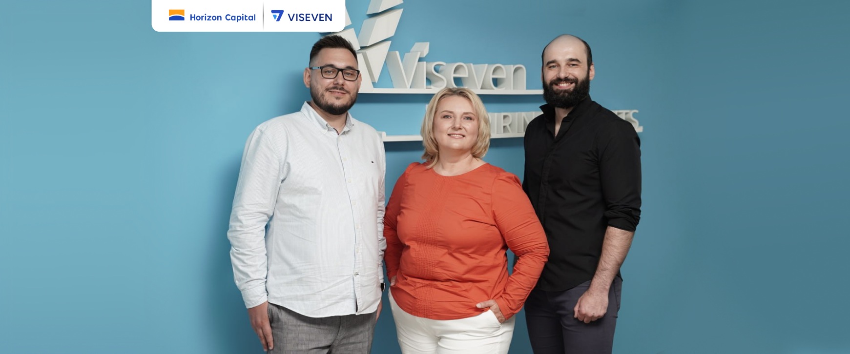 Viseven co-founders Viacheslav Vasylenko, Nataliya Andreychuk and Roman Vasylenko