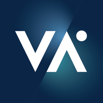 Vivity AI logo - white V/A mark on a navy square