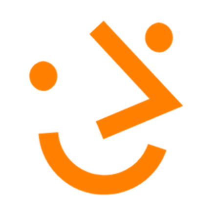 Vivvi logo - an orange smiling face