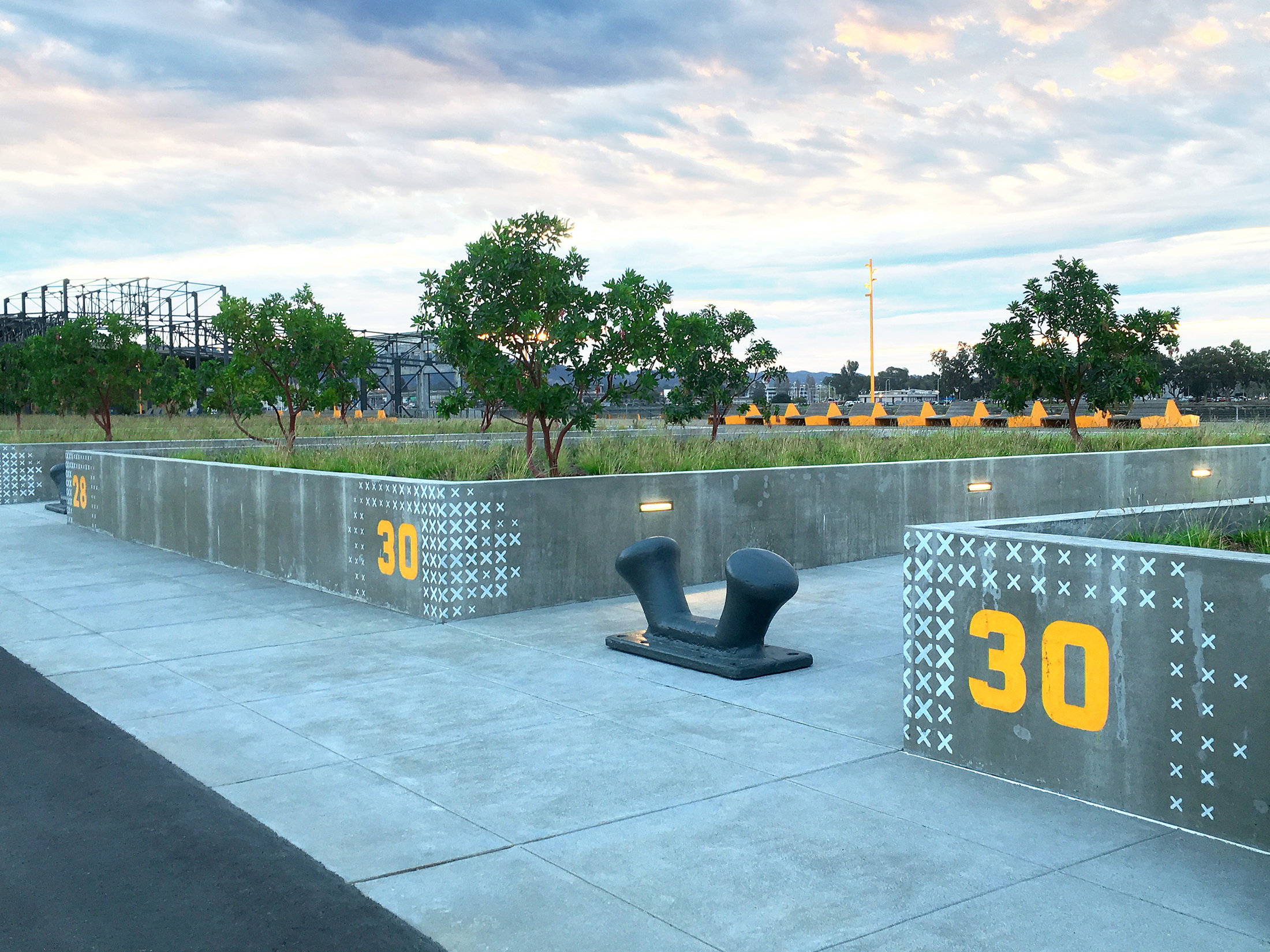 Environmental graphics at Oakland’s Brooklyn Basin waterfront