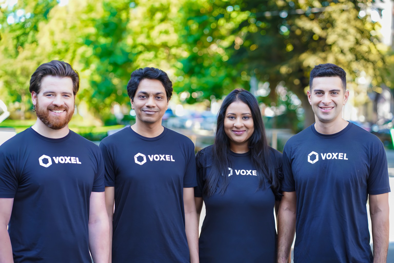 Voxel co-founders Troy Carlson, Anurag Kanungo, Harishma Dayanidhi and Alex Senemar together