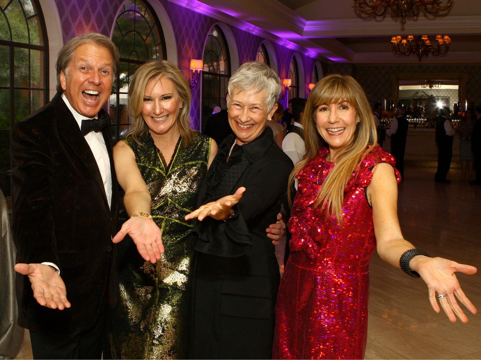 Dean Fearing, Wanda Gierhart, Becky Young and Nancy Carlson at a TACA arts fundraiser in Dallas