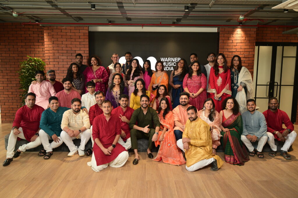 Warner Music India team gathered in their office