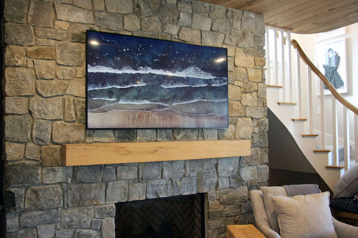 A finished media and entertainment room installation