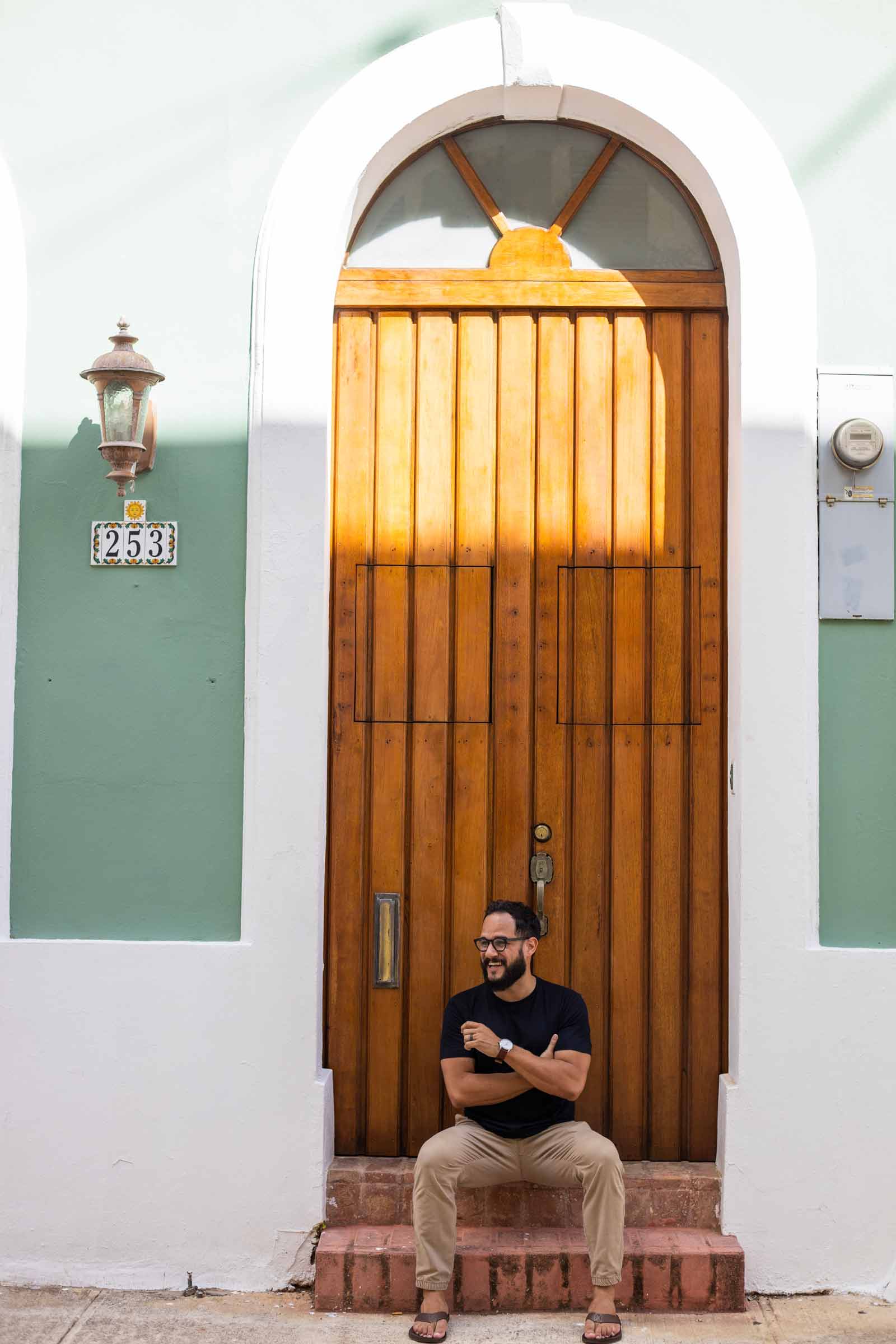 Welcome co-founder Roberto Ortiz seated on outdoor steps