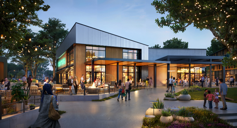 Macerich rendering of Chandler Fashion Center’s proposed outdoor gathering and dining area