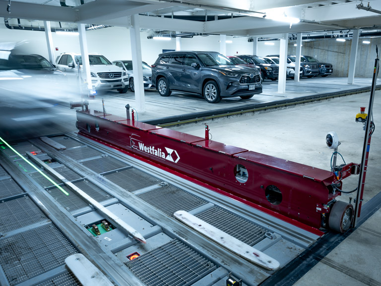 Westfalia automated parking equipment at 4211 Chestnut Street