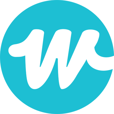 WeTravel logo - white W mark on a teal circle