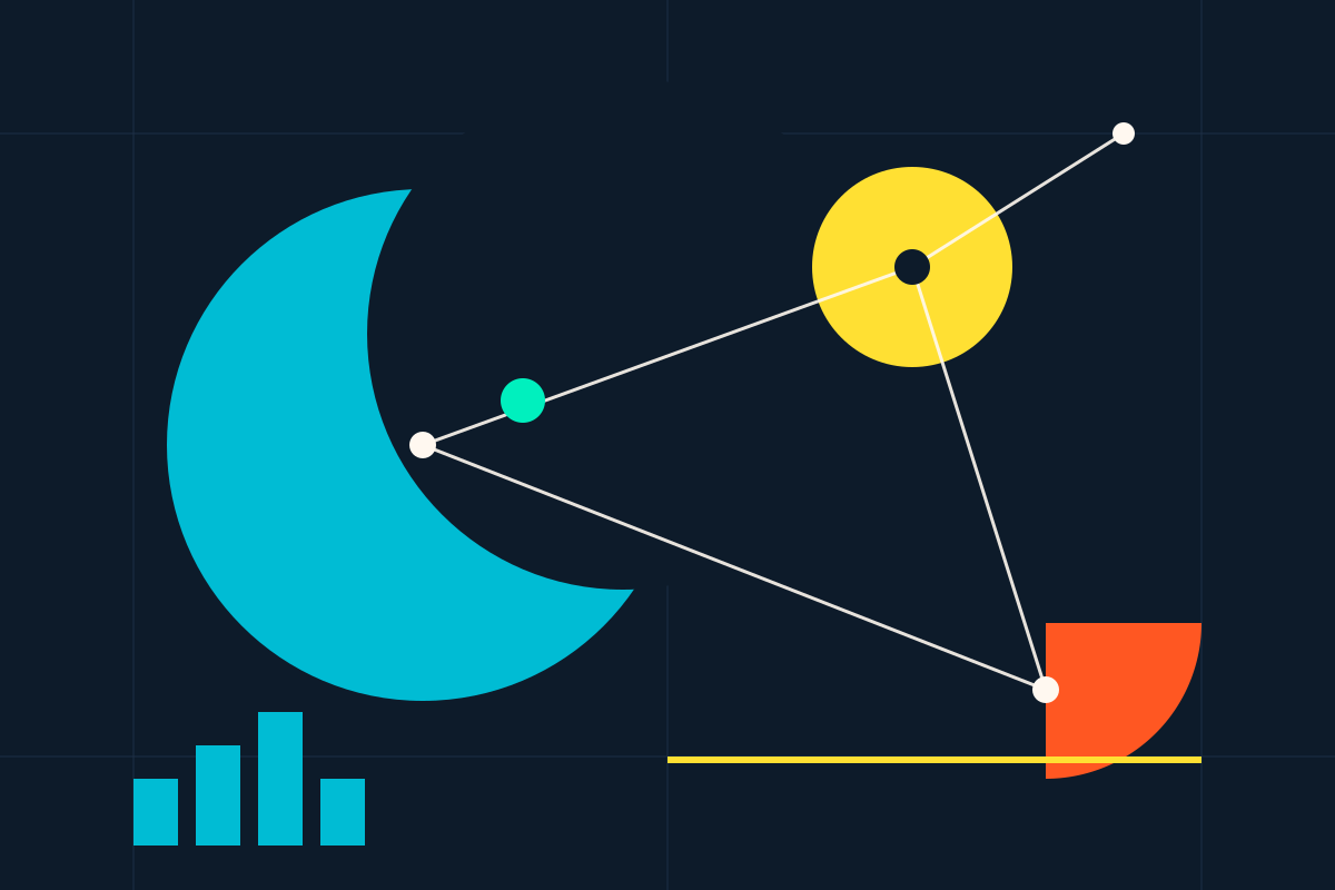 Swiss-style geometric graphic representing Whale Cloud's cloud, data, and network platform