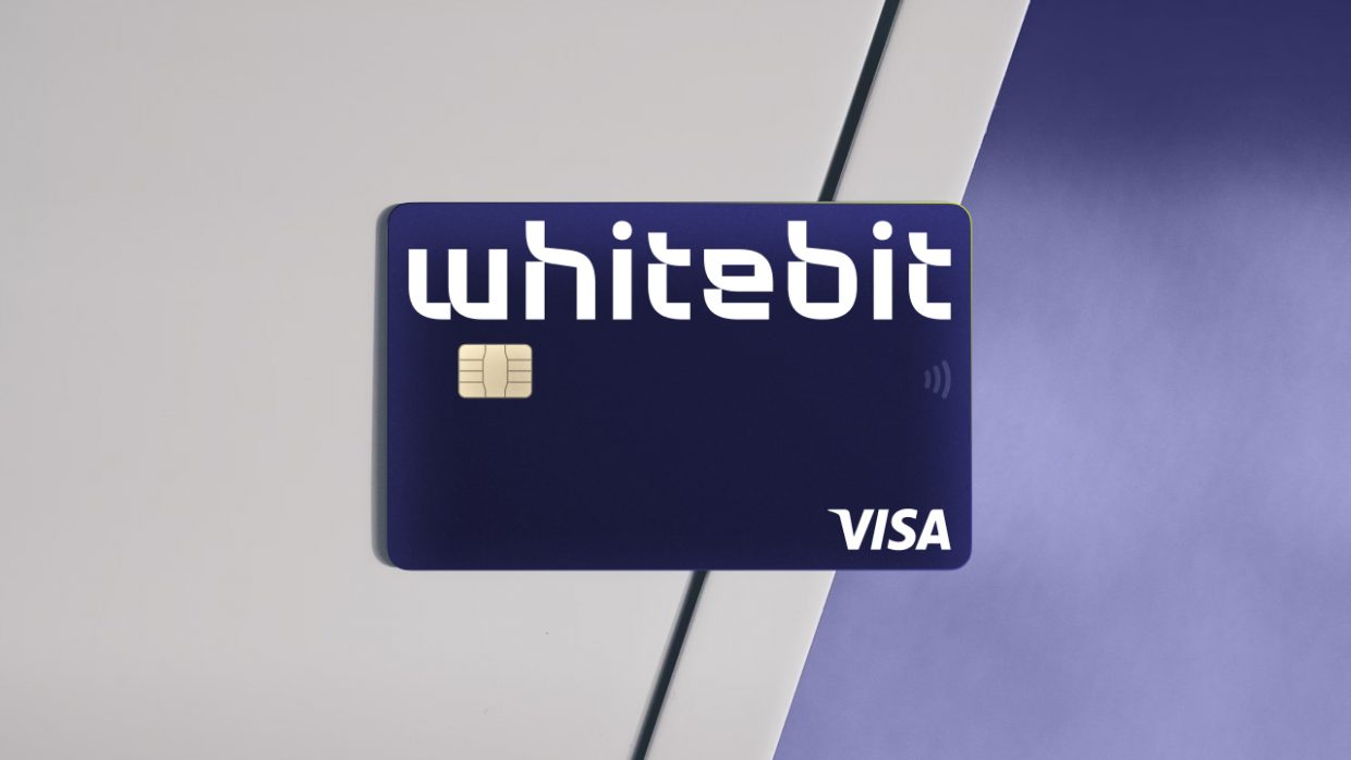 WhiteBIT Nova physical Visa debit card product photograph