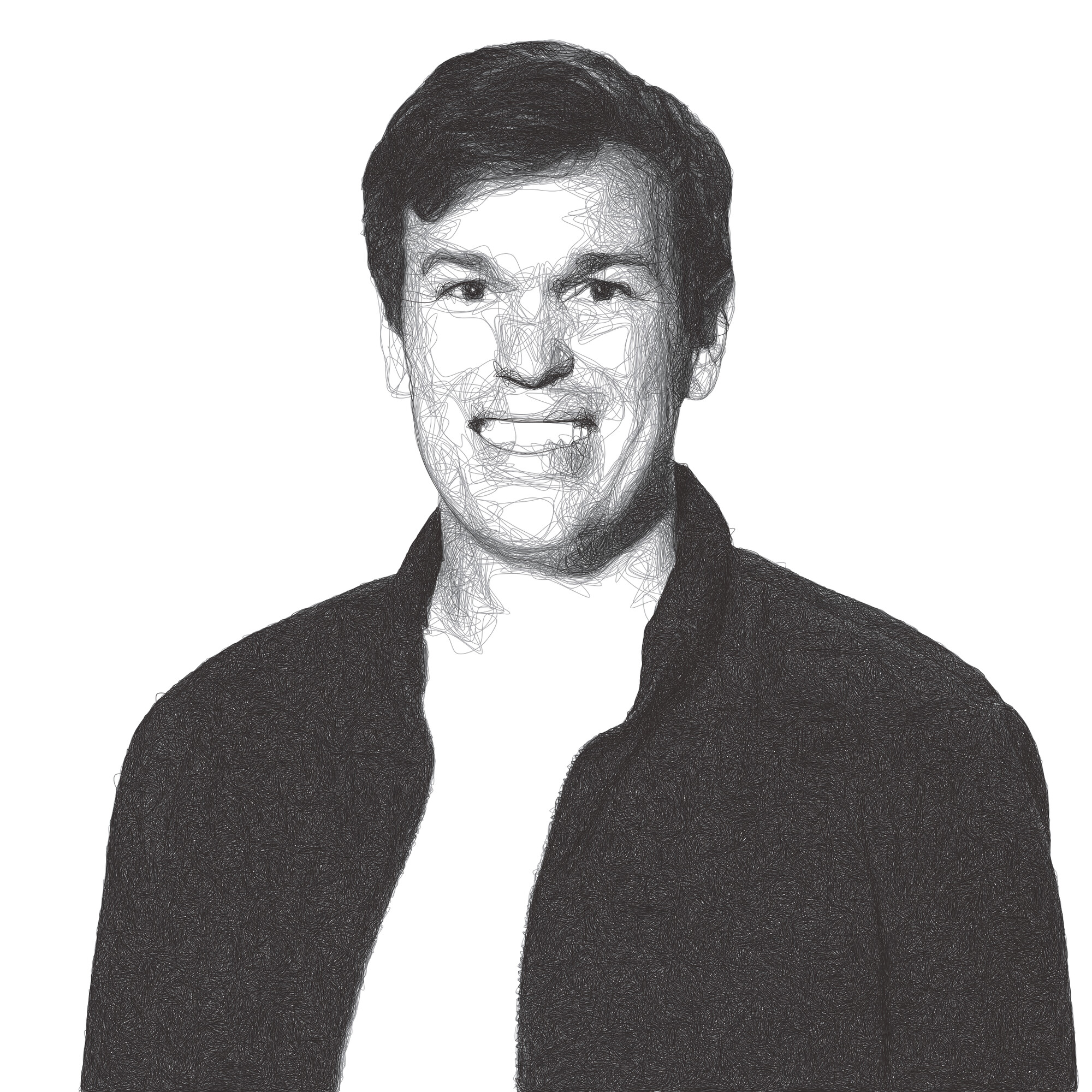 Editorial line illustration of Firehawk co-founder Will Edwards